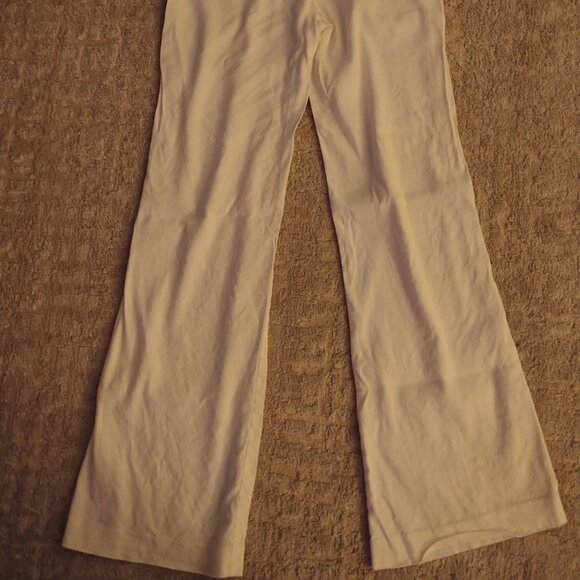 Y2K Bebe linen blend lowrise slightly flared pants size 2 - Picture 4 of 13